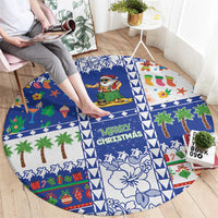 Northern Mariana Islands Christmas Round Carpet Festive Beach Vibes LT05 - Polynesian Pride