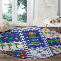 Northern Mariana Islands Christmas Round Carpet Festive Beach Vibes LT05 - Polynesian Pride
