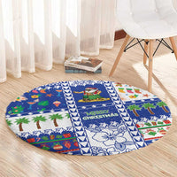 Northern Mariana Islands Christmas Round Carpet Festive Beach Vibes LT05 - Polynesian Pride