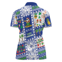 Northern Mariana Islands Christmas Women Polo Shirt Festive Beach Vibes - Polynesian Pride