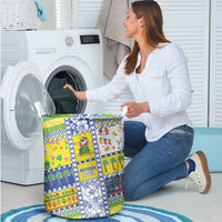 New Caledonia Christmas Laundry Basket Festive Beach Vibes - Polynesian Pride