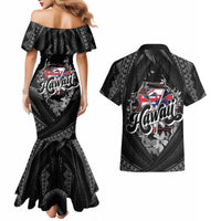 Hawaii November 28th Couples Matching Mermaid Dress and Hawaiian Shirt Kanaka Maoli Tribal Pattern LT05 - Polynesian Pride