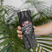 Hawaii November 28th Skinny Tumbler Kanaka Maoli Tribal Pattern - Polynesian Pride