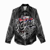 Hawaii November 28th Women Casual Shirt Kanaka Maoli Tribal Pattern - Polynesian Pride