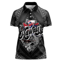 Hawaii November 28th Women Polo Shirt Kanaka Maoli Tribal Pattern - Polynesian Pride