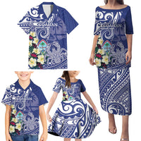 Personalised Hafa Adai Guam Family Matching Puletasi and Hawaiian Shirt Latte Stone With Coconut Crab LT05 - Polynesian Pride