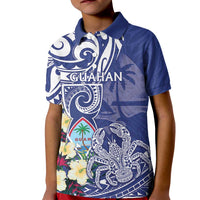 Personalised Hafa Adai Guam Kid Polo Shirt Latte Stone With Coconut Crab
