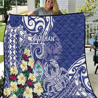 Hafa Adai Guam Quilt Latte Stone With Coconut Crab