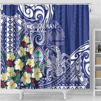 Hafa Adai Guam Shower Curtain Latte Stone With Coconut Crab
