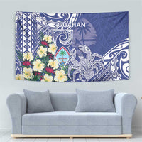 Hafa Adai Guam Tapestry Latte Stone With Coconut Crab