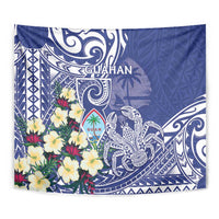 Hafa Adai Guam Tapestry Latte Stone With Coconut Crab