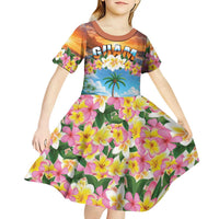 Guam Kid Short Sleeve Dress Eternal Summer Sunset Beach