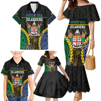 Personalised South Sea Islanders And Fiji Family Matching Mermaid Dress and Hawaiian Shirt Kanakas Fijian Tapa Pattern LT05 - Polynesian Pride