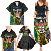 Personalised South Sea Islanders And Fiji Family Matching Summer Maxi Dress and Hawaiian Shirt Kanakas Fijian Tapa Pattern LT05 - Polynesian Pride