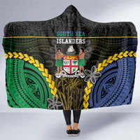 South Sea Islanders And Fiji Hooded Blanket Kanakas Fijian Tapa Pattern LT05 - Polynesian Pride