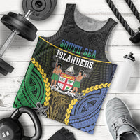 Personalised South Sea Islanders And Fiji Men Tank Top Kanakas Fijian Tapa Pattern LT05 - Polynesian Pride