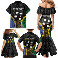 Personalised South Sea Islanders And Solomon Islands Family Matching Mermaid Dress and Hawaiian Shirt Kanakas Polynesian Pattern LT05 - Polynesian Pride