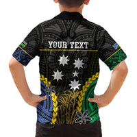Personalised South Sea Islanders And Solomon Islands Family Matching Off Shoulder Short Dress and Hawaiian Shirt Kanakas Polynesian Pattern LT05 - Polynesian Pride