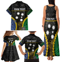 Personalised South Sea Islanders And Solomon Islands Family Matching Tank Maxi Dress and Hawaiian Shirt Kanakas Polynesian Pattern LT05 - Polynesian Pride