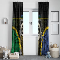 South Sea Islanders And Vanuatu Window Curtain Kanakas Sand Drawing Pattern