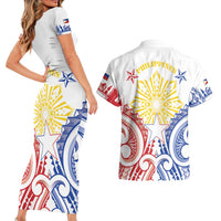 Philippines Couples Matching Short Sleeve Bodycon Dress and Hawaiian Shirt Katipunan Andres Bonifacio LT05 - Polynesian Pride