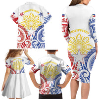 Philippines Family Matching Long Sleeve Bodycon Dress and Hawaiian Shirt Katipunan Andres Bonifacio LT05 - Polynesian Pride