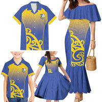 Custom James Cook High School Family Matching Mermaid Dress and Hawaiian Shirt Maori Koru Pattern LT05 - Polynesian Pride
