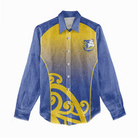 Custom James Cook High School Women Casual Shirt Maori Koru Pattern