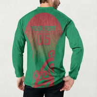 Custom Onehunga High School Button Sweatshirt Maori Koru Pattern