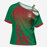 Custom Onehunga High School Cross Shoulder Shirt Maori Koru Pattern