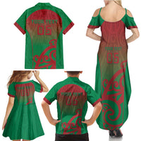 Custom Onehunga High School Family Matching Summer Maxi Dress and Hawaiian Shirt Maori Koru Pattern