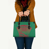 Custom Onehunga High School Leather Bag Maori Koru Pattern