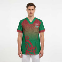 Custom Onehunga High School Scrub Top Maori Koru Pattern