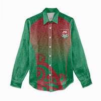 Custom Onehunga High School Women Casual Shirt Maori Koru Pattern