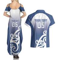 Custom New Zealand Aotea College Couples Matching Summer Maxi Dress and Hawaiian Shirt Maori Koru Pattern LT05 - Polynesian Pride