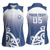 Custom New Zealand Aotea College Women Sleeveless Polo Shirt Maori Koru Pattern