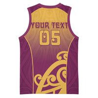 Custom Waiuku College Basketball Jersey Maori Koru Pattern