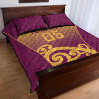 Custom Waiuku College Quilt Bed Set Maori Koru Pattern