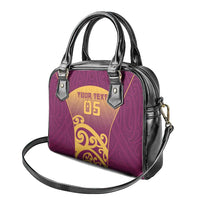 Custom Waiuku College Shoulder Handbag Maori Koru Pattern