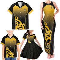 Custom Motueka High School Family Matching Tank Maxi Dress and Hawaiian Shirt Maori Koru Pattern LT05 - Polynesian Pride