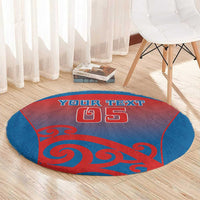 Custom St Joseph's Maori Girls' College Round Carpet Maori Koru Pattern