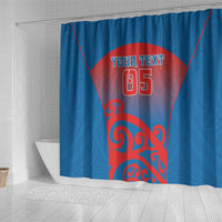 Custom St Joseph's Maori Girls' College Shower Curtain Maori Koru Pattern