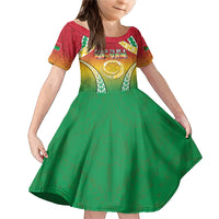 Personalised Vanuatu Family Matching Mermaid Dress and Hawaiian Shirt Proud To Be A Ni-Van With Tribal Pattern LT05 Daughter's Dress Reggae - Polynesian Pride