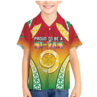 Personalised Vanuatu Family Matching Mermaid Dress and Hawaiian Shirt Proud To Be A Ni-Van With Tribal Pattern LT05 Son's Shirt Reggae - Polynesian Pride