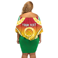 Personalised Vanuatu Family Matching Off Shoulder Short Dress and Hawaiian Shirt Proud To Be A Ni-Van With Tribal Pattern LT05 - Polynesian Pride