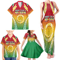 Personalised Vanuatu Family Matching Tank Maxi Dress and Hawaiian Shirt Proud To Be A Ni-Van With Tribal Pattern LT05 - Polynesian Pride
