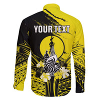 Personalised New Caledonia Day Family Matching Off The Shoulder Long Sleeve Dress and Hawaiian Shirt Kanaky Flag Coat Of Arms Polynesian Pattern LT05 - Polynesian Pride