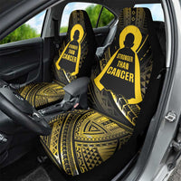 Polynesia Childhood Cancer Awareness Car Seat Cover You Are Stronger Than Cancer LT05 - Polynesian Pride