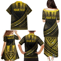 Personalised Polynesia Childhood Cancer Awareness Family Matching Puletasi and Hawaiian Shirt You Are Stronger Than Cancer LT05 - Polynesian Pride