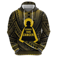 Personalised Polynesia Childhood Cancer Awareness Hoodie You Are Stronger Than Cancer LT05 - Polynesian Pride